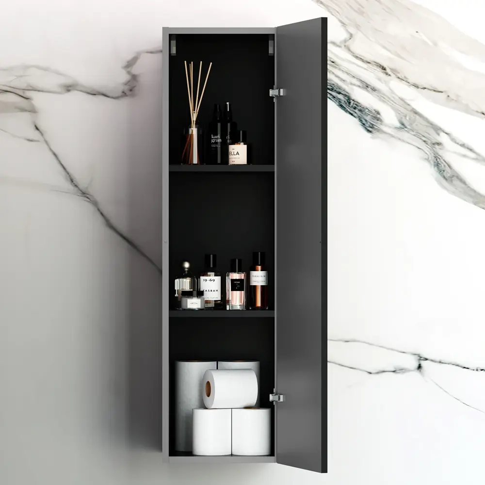 Пенал для ванной AM.PM Struktura — элегантное хранение в черном матовом исполнении 86811740 STLM-0071826 - Вид №9