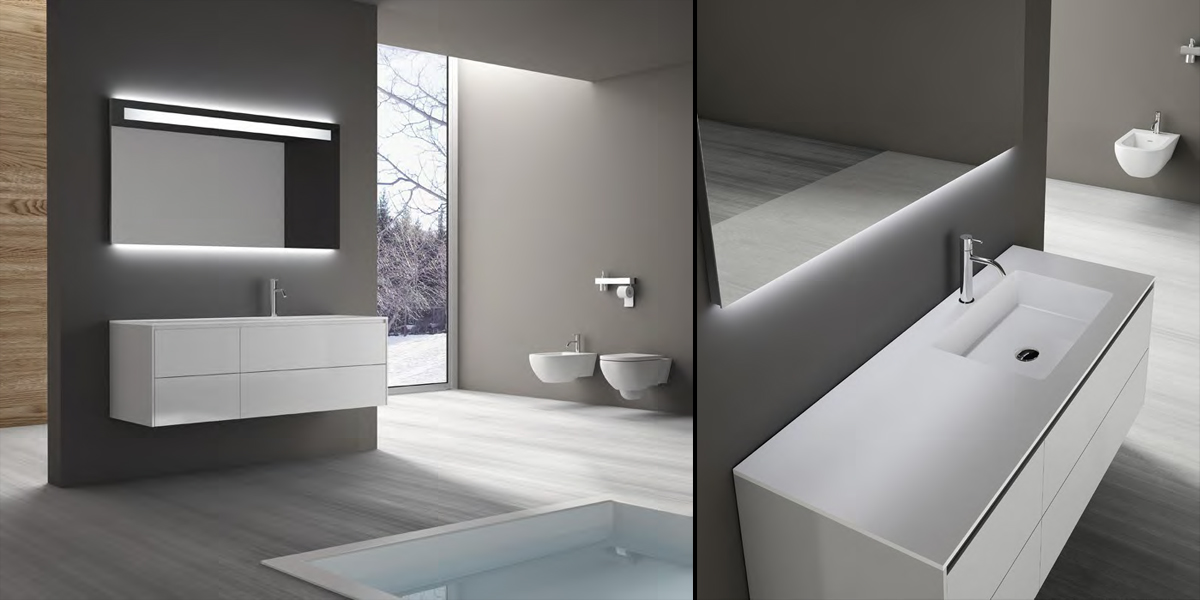 Комплект мебели №12 128,4 см Antonio Lupi PIANA Antoniolupi 12PIANA - Вид №1