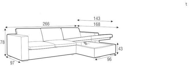 Sits Диван-трансформер 3-х местный тканевый с шезлонгом Vario sun-id-1354320 - Вид №4