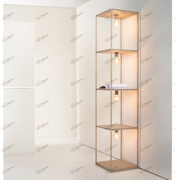 ZAVA Книжный шкаф железный с подсветкой Box sun-id-1449334