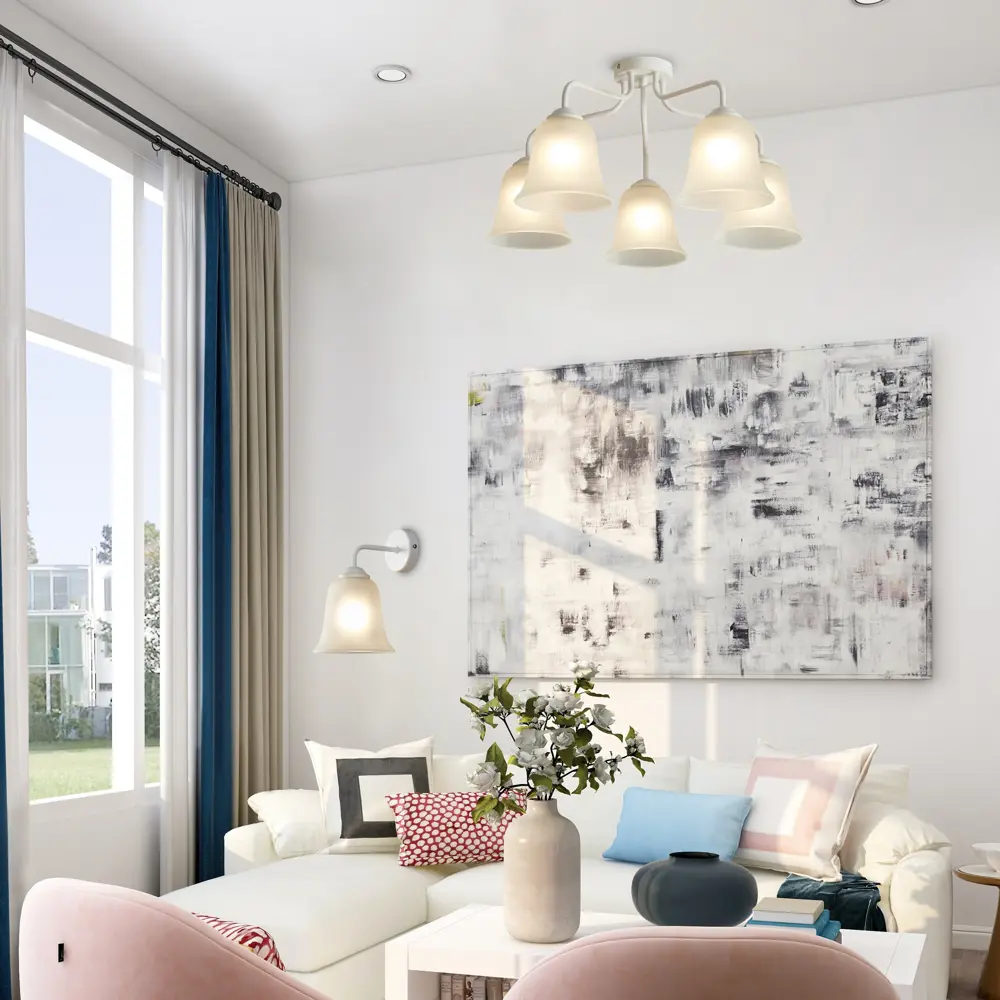 Люстра Freya Bells - 5-рожковая потолочная с конусными плафонами 89374249 STLM-1330496 - Вид №9