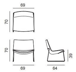 arper Санное кресло из ткани Catifa 60 sun-id-1419607 - Вид №3