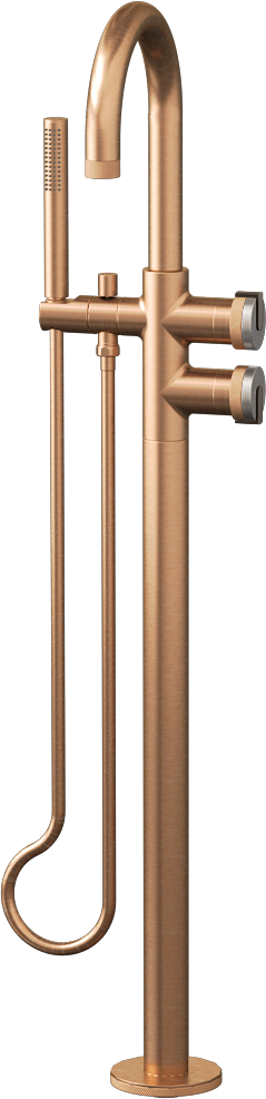 E-11554-R1SN-L1OB-BRG Смеситель напольный отдельностоящий (внешняя часть) GRAFF MOD+