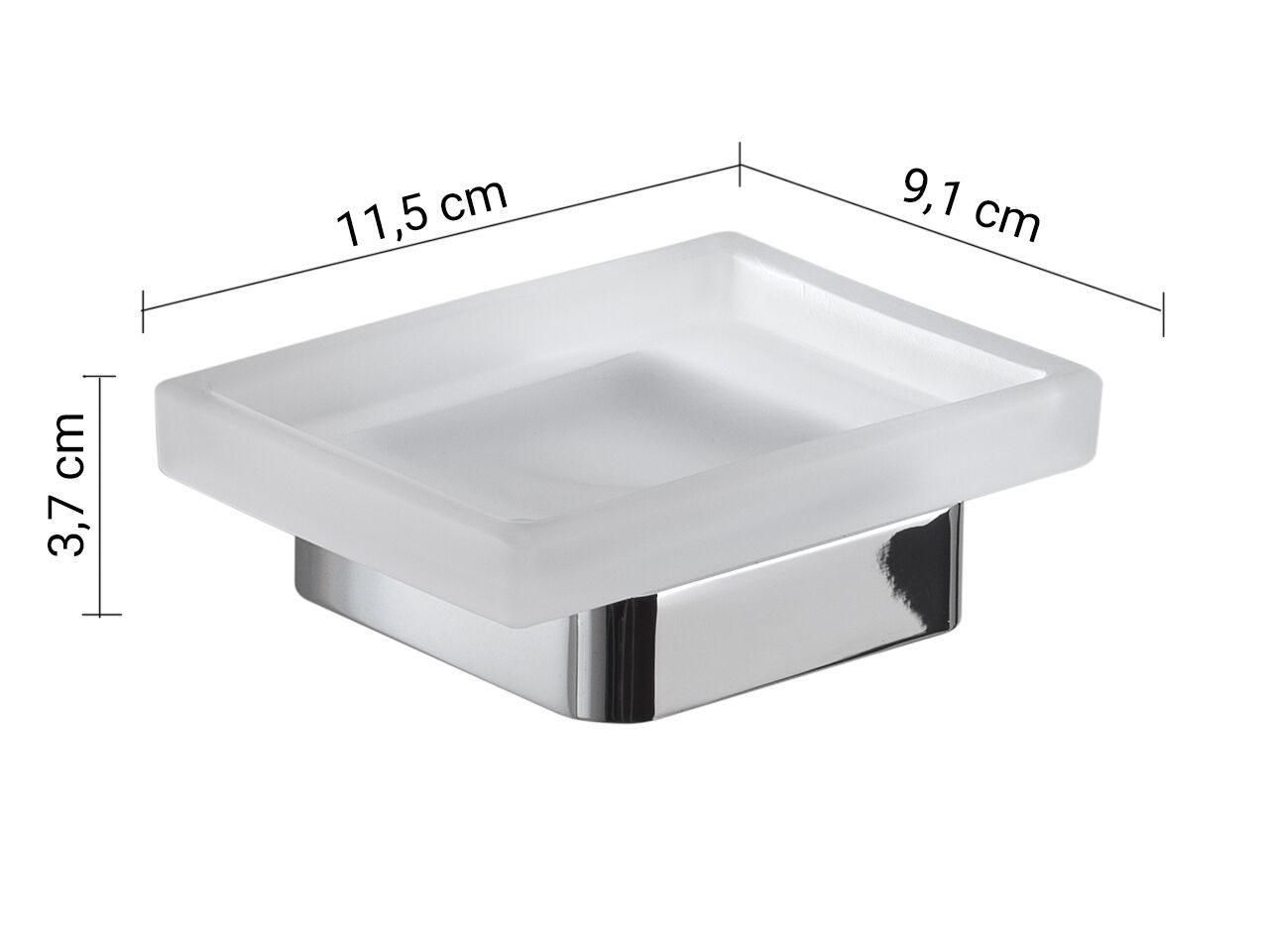 Атласная стеклянная настенная мыльница GEDY Самоа ARCH-00037414 - Вид №3