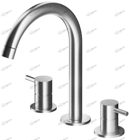 MGS Смеситель для раковины на 3 отверстия из нержавеющей стали Minimal sun-id-1359057