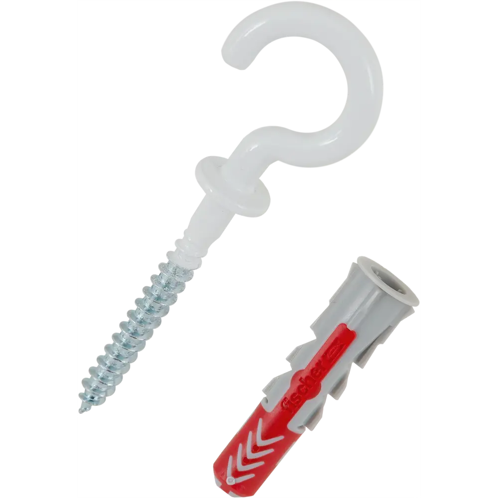 Дюбель универсальный DuoPower 8x40 мм, крюк-полукольцо, цвет белый, 4 шт FISCHER STLM-2189995 - Вид №1