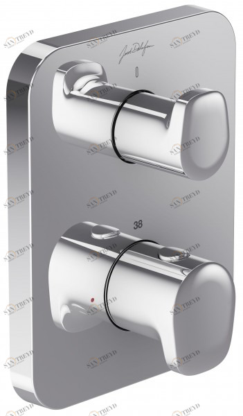 E75385-CP Встраиваемый смеситель, термостат, смешаный дизайн ручек Jacobdelafon MODULO Santreyd