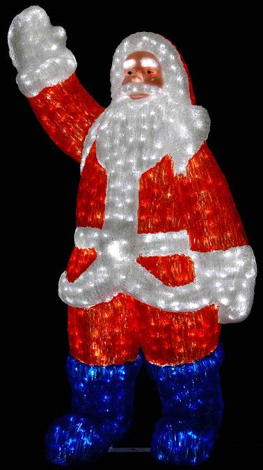 Световая Фигура 3D "Санта Клаус 2" ELKI СВЕТОВЫЕ ФИГУРЫ 017719 Красный  - Вид №1