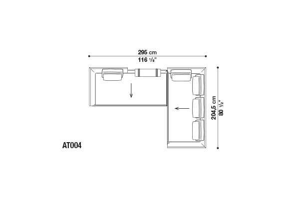 Кожаный диван B&B Italia Атолл ARCH-00112726 - Вид №10