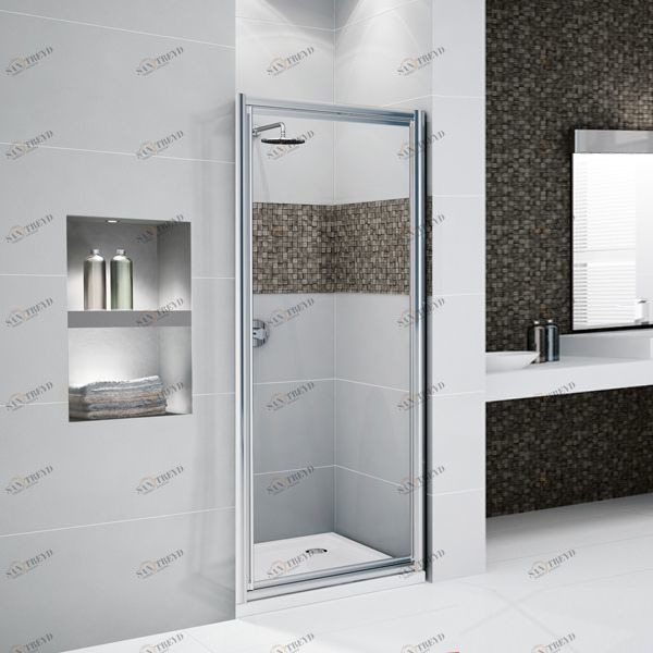 Novellini. Двери в нишу 78 см G с серебристым профилем STAR NSTARG721B