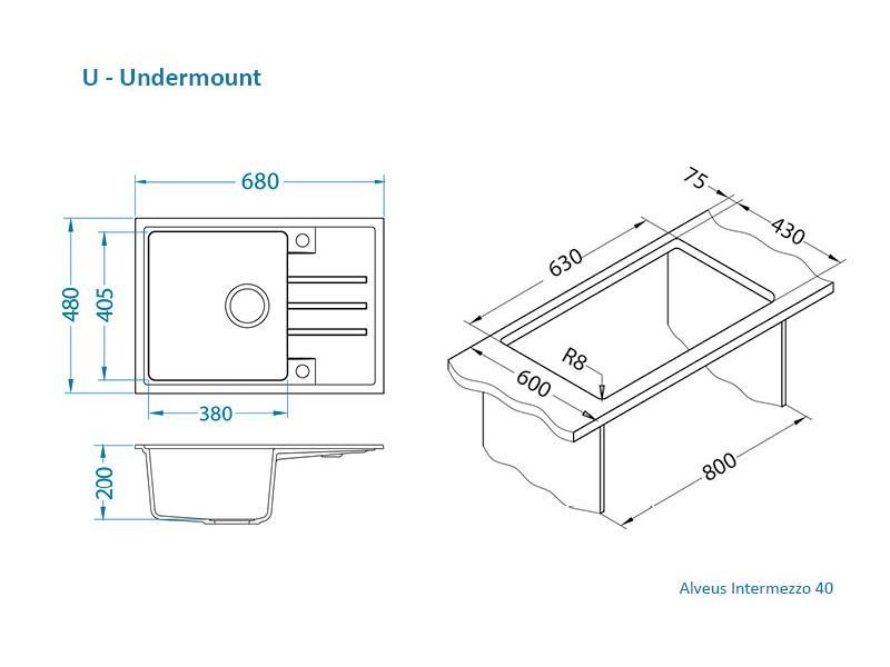 Мойка Alveus INTERMEZZO 40 1144965 - Вид №1