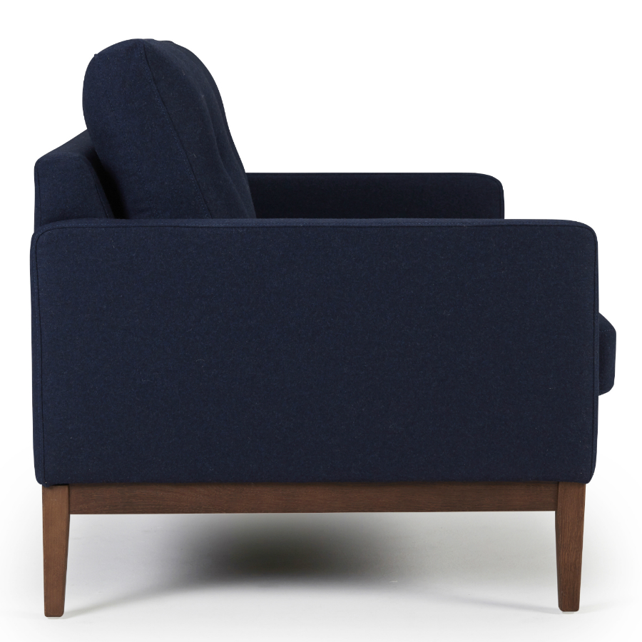 Диван двухместный Finn 01, дуб/орех, темно-голубой Kragelund 3730220521 - Вид №2