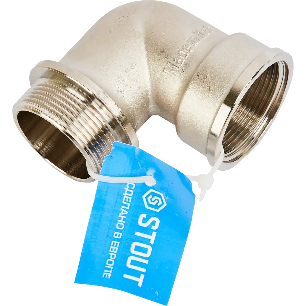 Угол 90° с упором Stout 1 1/2" ВР-НР мм никелированная латунь 82238970 STLM-2064141  - Вид №2