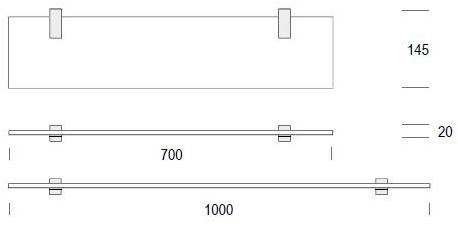 De Rosso Полка для ванной из травленого стекла Datura sun-id-1485392 - Вид №2