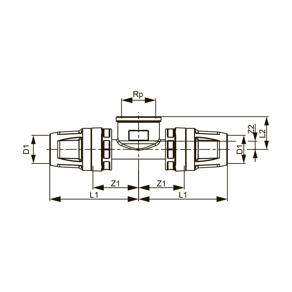 8713408 Фитинги push-fit бронза Tece  - Вид №1