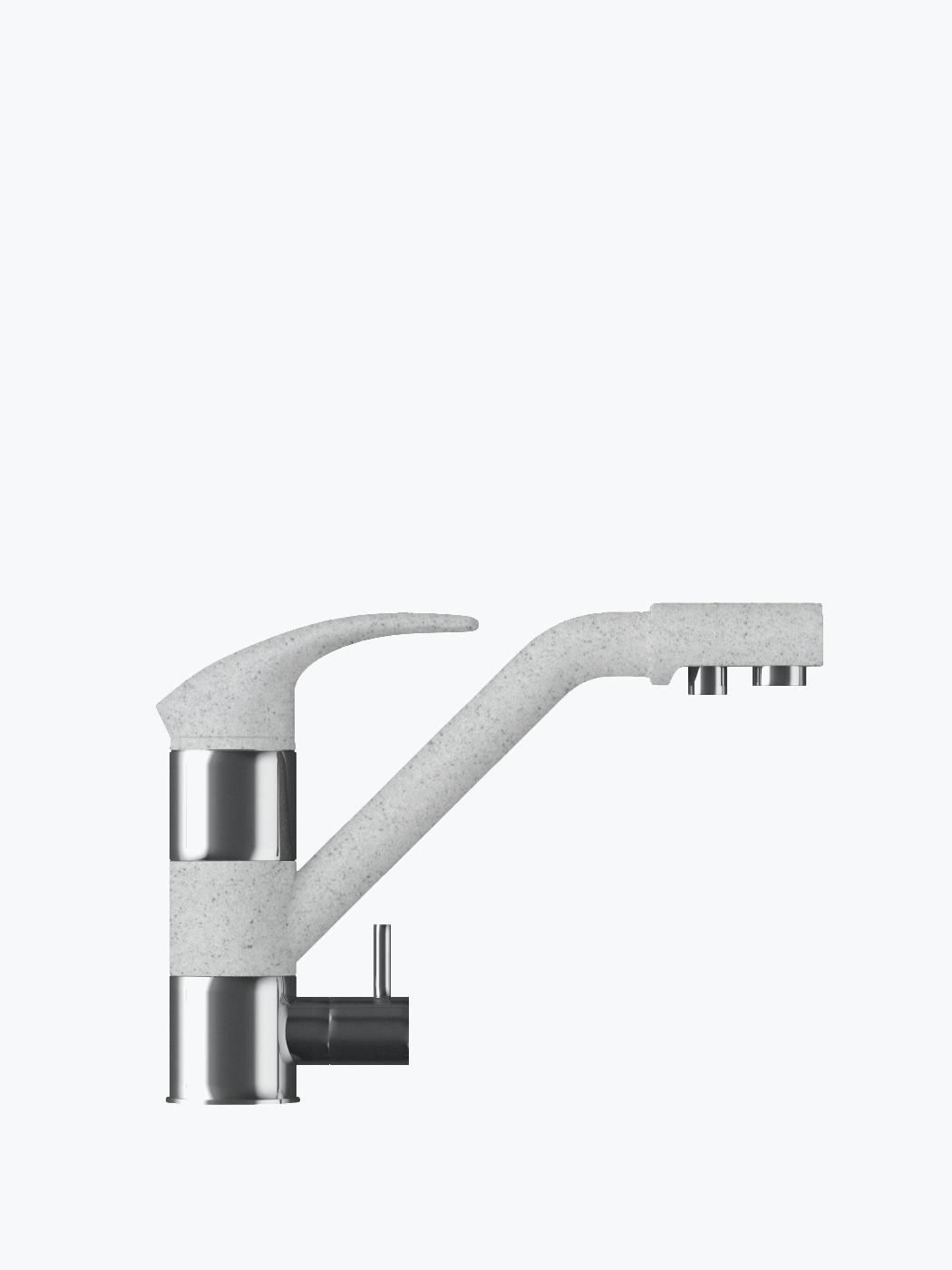 660700 Смеситель кухонный "Дуо" в тон мойки Polygran 