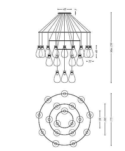 Люстра из дутого стекла Poltrona Frau коллекция-мебель и аксессуары ARCH-00041110 - Вид №7