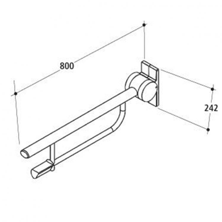 S6360RN Складной поручень 80 см Ideal Standard CONTOUR - Вид №2