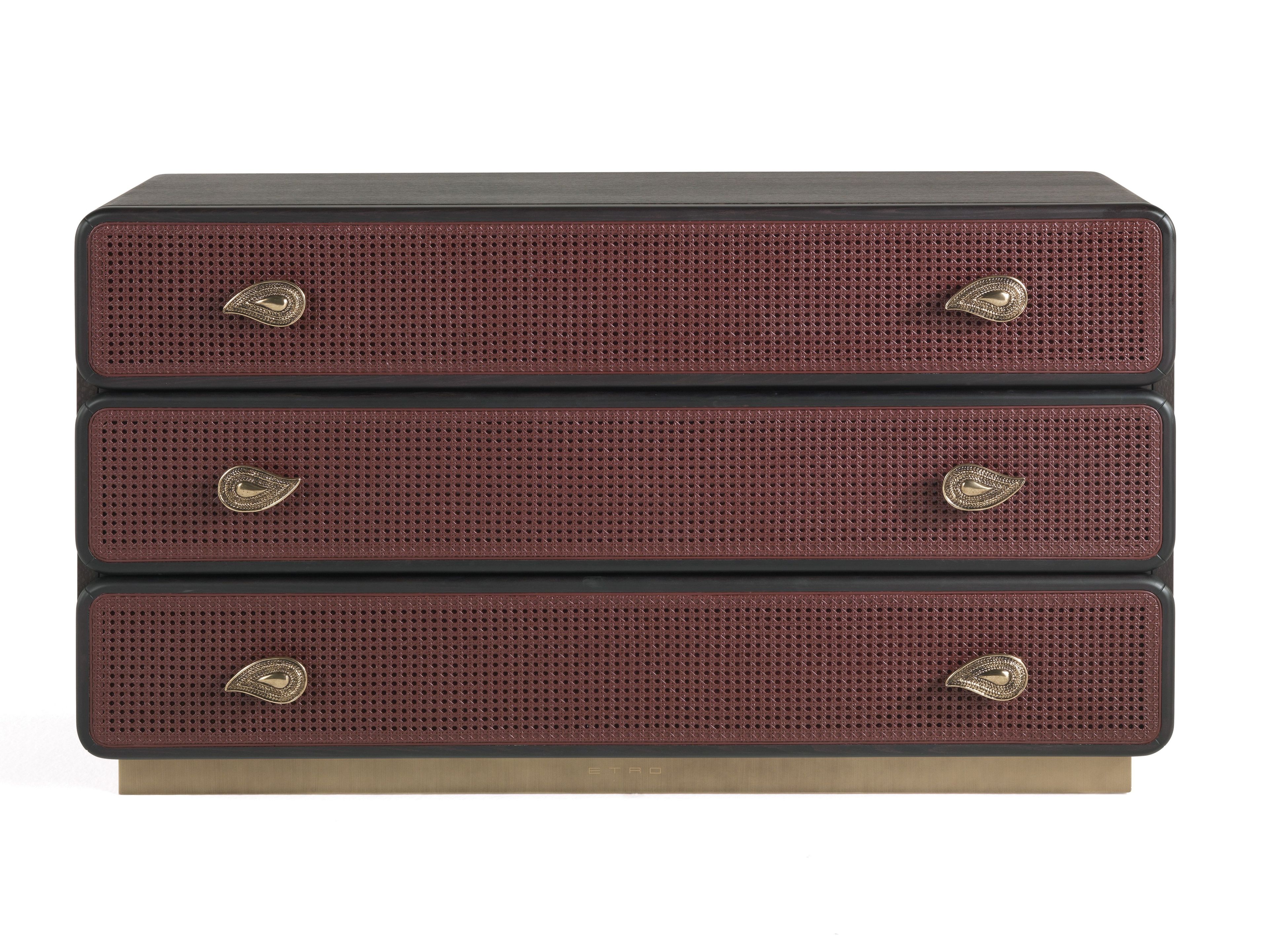 Деревянный и кожаный комод ETRO Home Interiors Caral ARCH-00014478