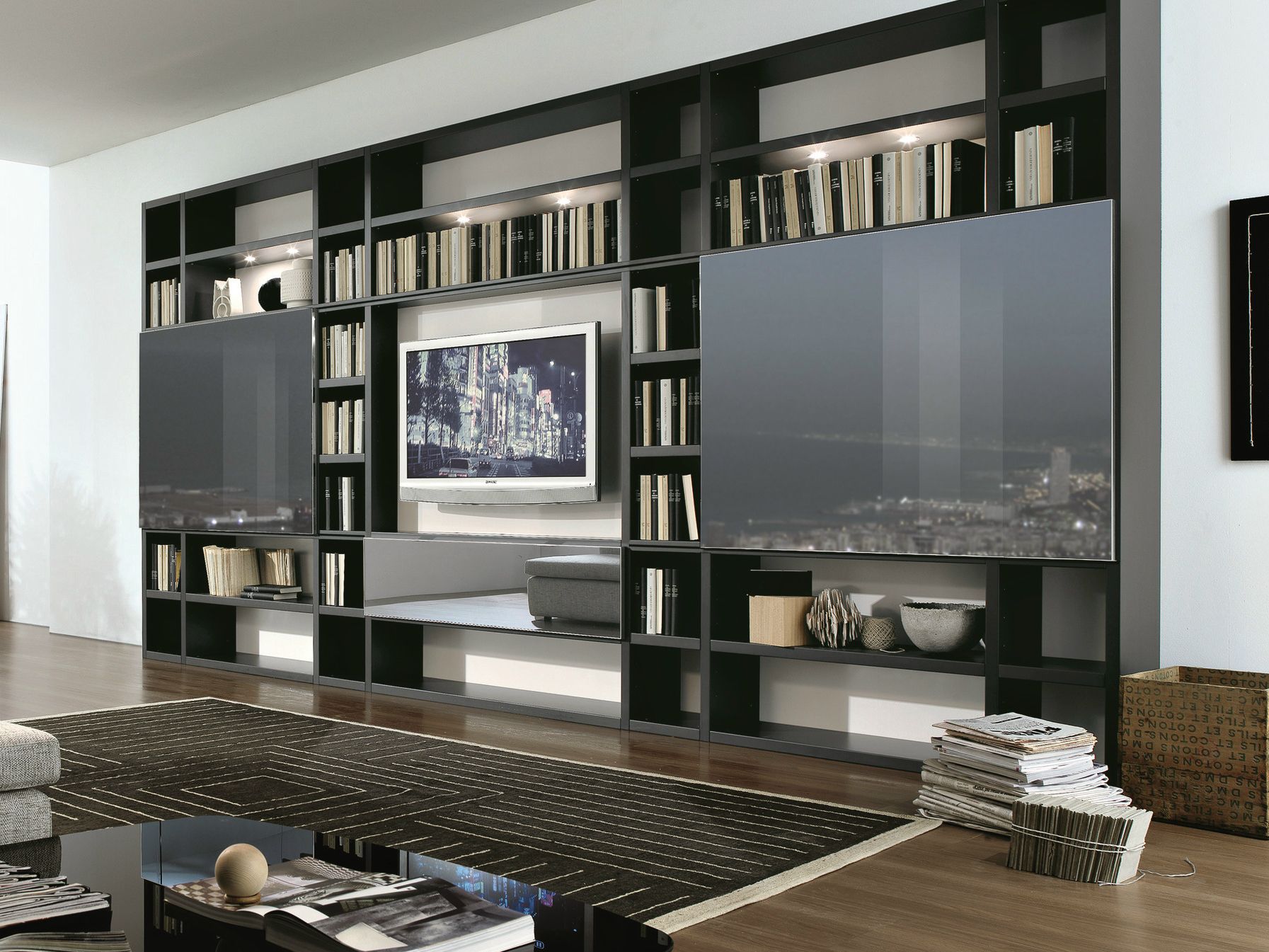 Установленная стеной секционная оборудованная стена MisuraEmme CROSSING ARCH-00081307 - Вид №1