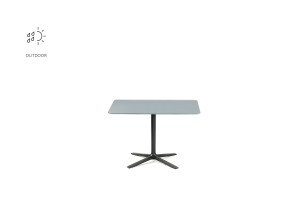 Квадратный садовый стол со спицами