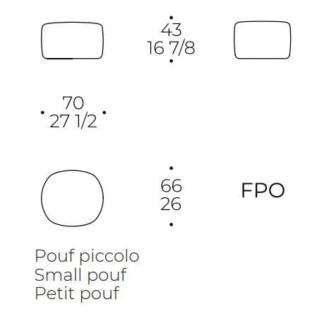 Прямоугольный пуф из ткани Liu Jo Living Collection ARCH-00036135 - Вид №6