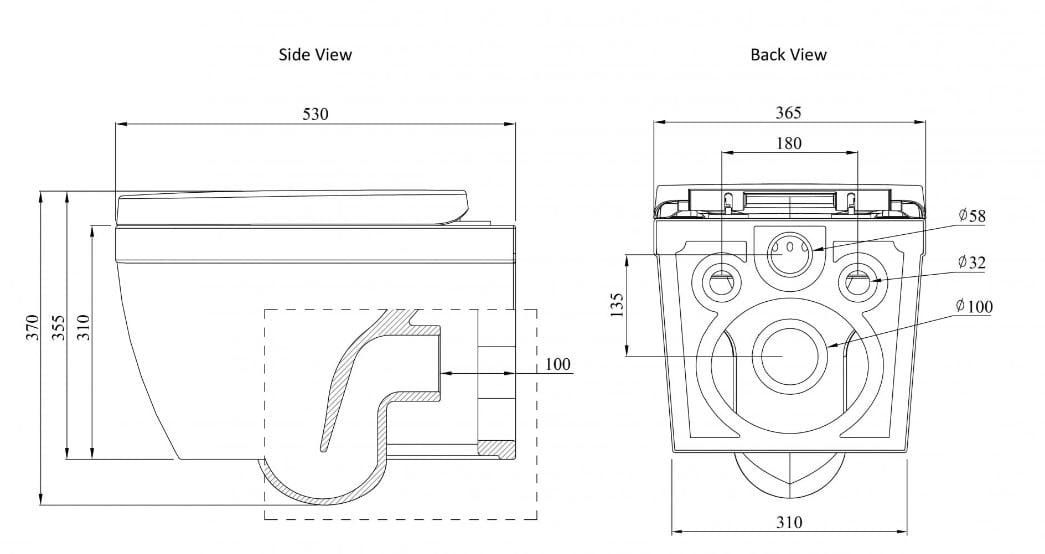Керамический подвесной туалет без бриды LUSSO BERKELEY ARCH-00048750 - Вид №5