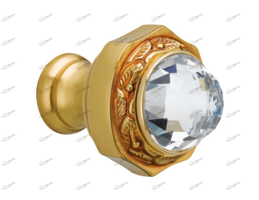 0Z5746.000.50 Ручка для шкафа диаметром 32 мм с кристаллами сваровски Яркий хром Mestre 