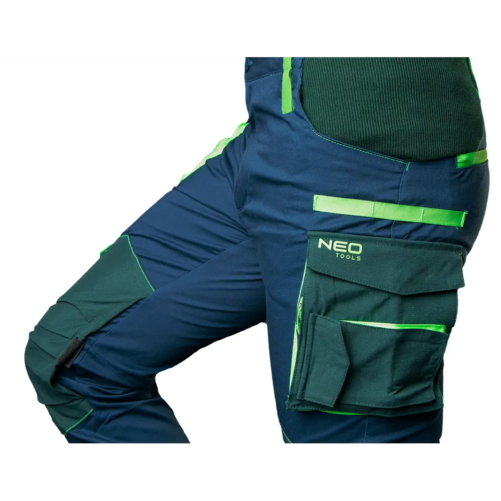 Брюки рабочие Neo Tools Premium темно-синие/зеленые размер S рост 175-178 STLM-2199268 - Вид №6