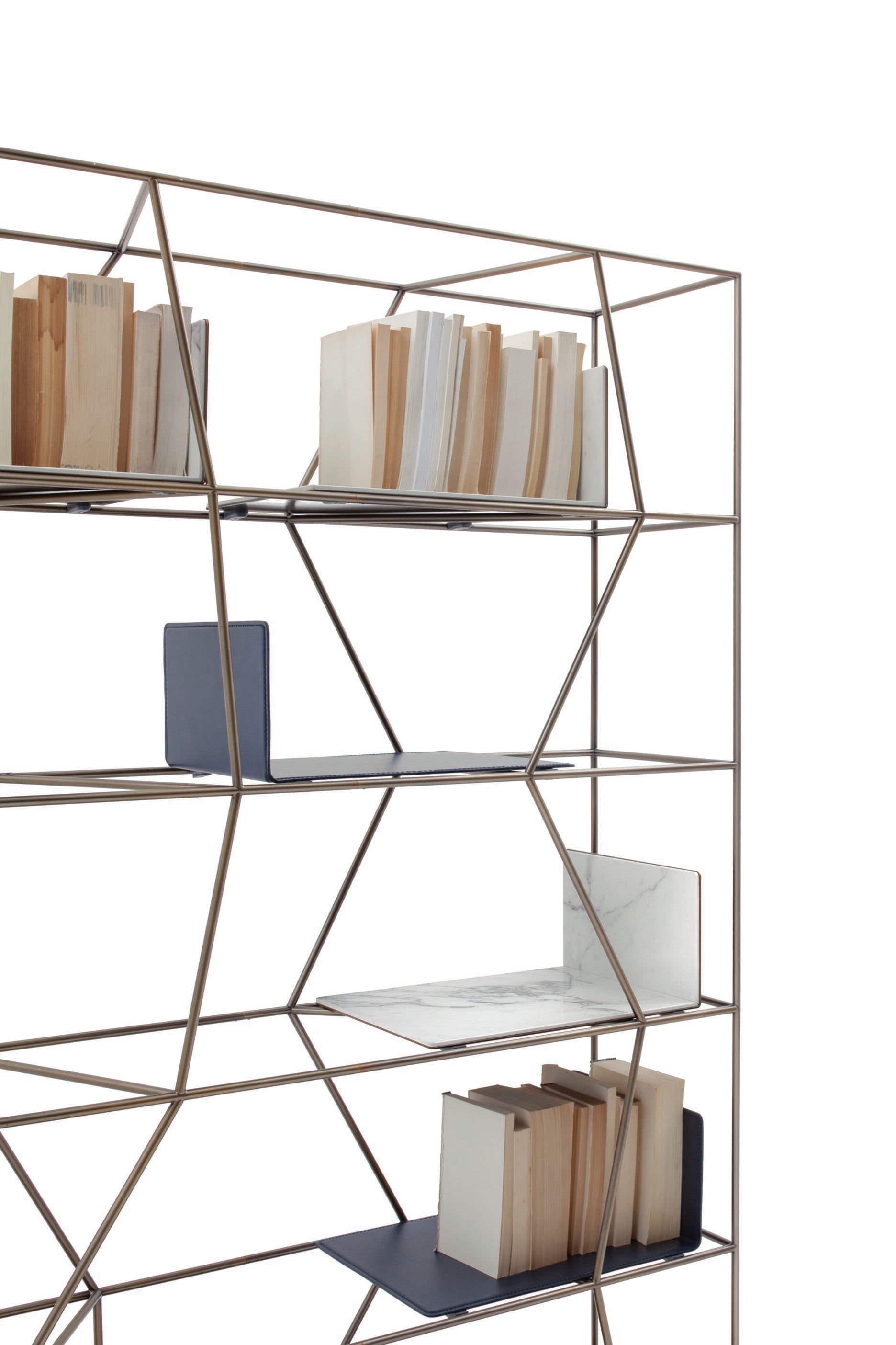 Книжный шкаф из нержавеющей стали Bontempi Casa LEXINGTON ARCH-00085982 - Вид №1