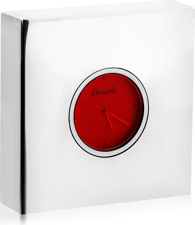 1044851 Christofle Часы настольные "Бюро" (посереб.) Посеребрение 