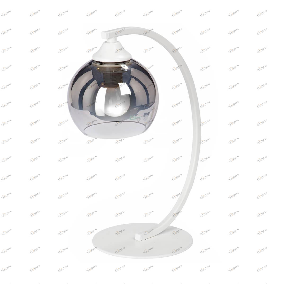 Настольная лампа белая со стеклянным плафоном Vitaluce V4354-0/1L VITALUCE КЛАССИЧЕСКИЕ 328974 Серый 