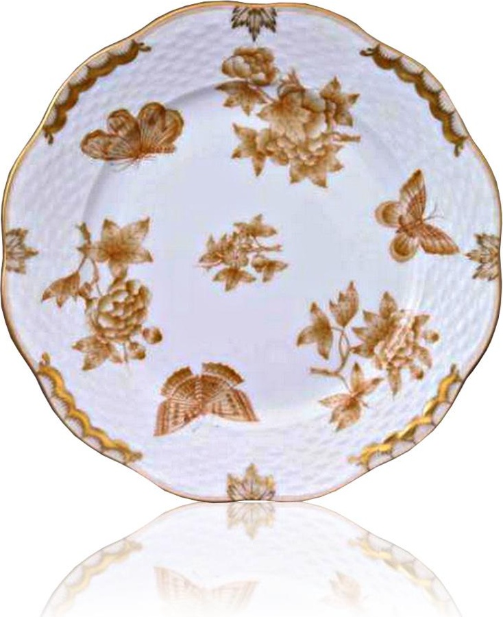53403 Herend Тарелка десертная 19см "Виктория Голд" Фарфор, Керамика 