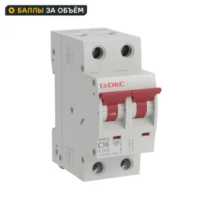 Автоматический выключатель DKC Yon 2P C16 А 4.5 кА