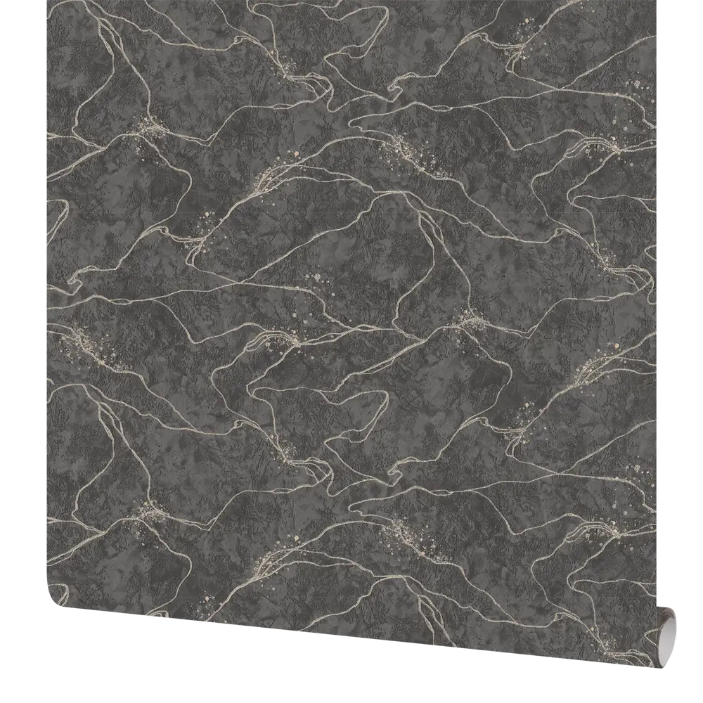 Московская обойная фабрика Кинцуги - флизелиновые обои черно-золотые с японской эстетикой 85310102 STLM-0061160