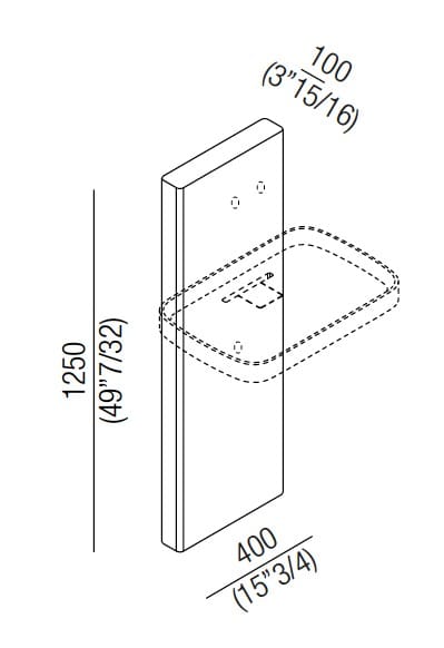 Прямоугольный умывальник из Цементаskin® на колонне Agape Петра ARCH-00031746 - Вид №4