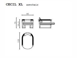 Садовое кресло из ткани и кожи CPRN HOMOOD Shapes Outdoor ARCH-00025642 - Вид №2
