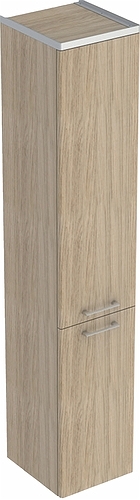 9640221001 IDO Glow шкаф высокий, с двумя дверцами, 330 мм, белый, с ручкой - Вид №3