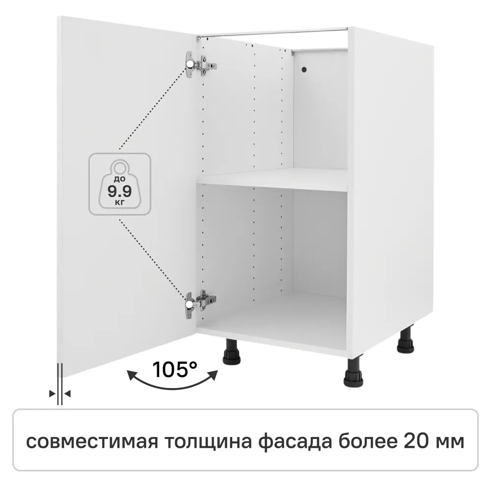 Комплект петель 105 градусов KONSENSA сталь 2 шт STLM-2202983 - Вид №1