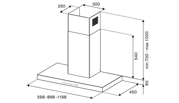 Настенный вытяжной шкаф из нержавеющей стали Bertazzoni ARCH-00043651 - Вид №2