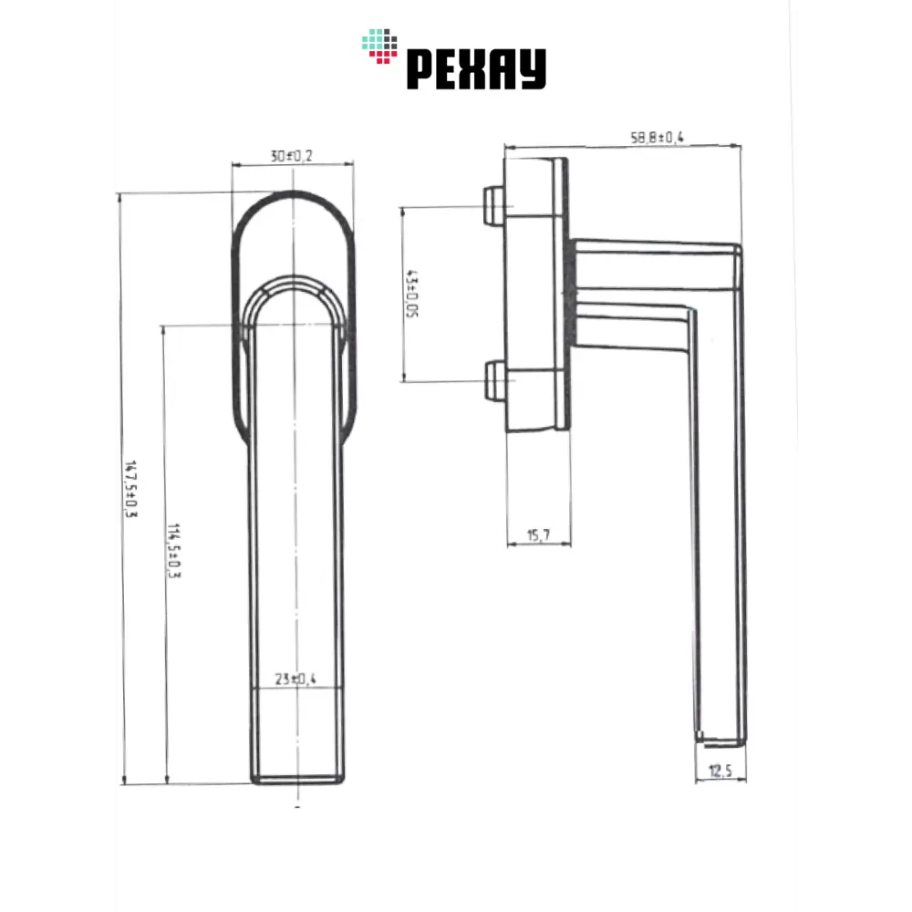 Ручка для окна Medea Plus алюминий цвет антрацит Santreyd STLM-2050460 - Вид №2
