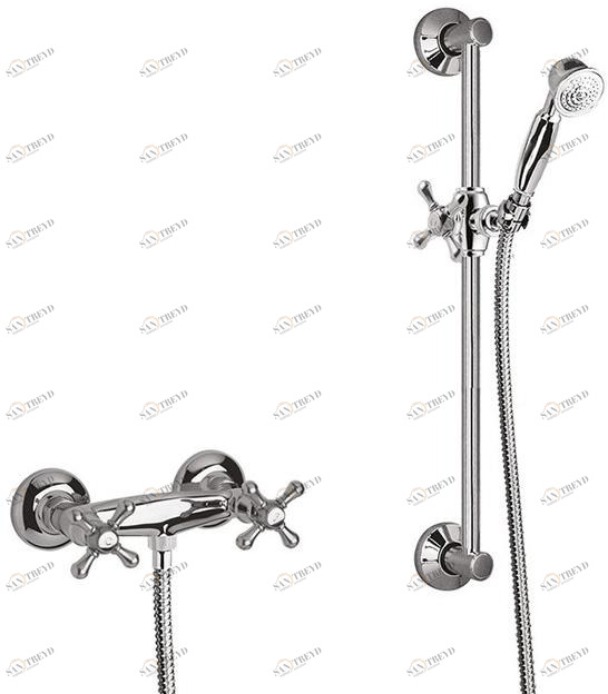 Rubinetteria Giulini Смеситель для душа на 3 отверстия с ручным душем Lotus - vienna F0507ws