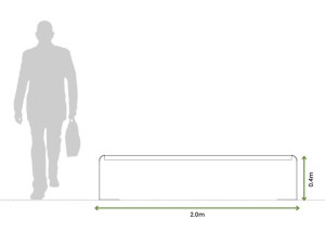 Стальная скамья с порошковым покрытием