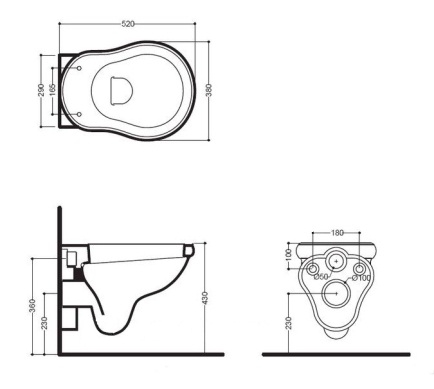 ML.BLL-25.140.Bi Подвесной унитаз настенный Белый Migliore  Италия  - Вид №3