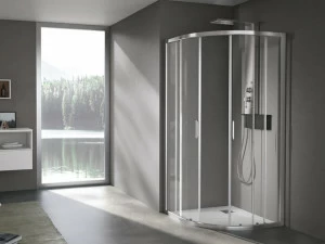 Gruppo Geromin Полукруглая душевая кабина с раздвижной дверью Forty