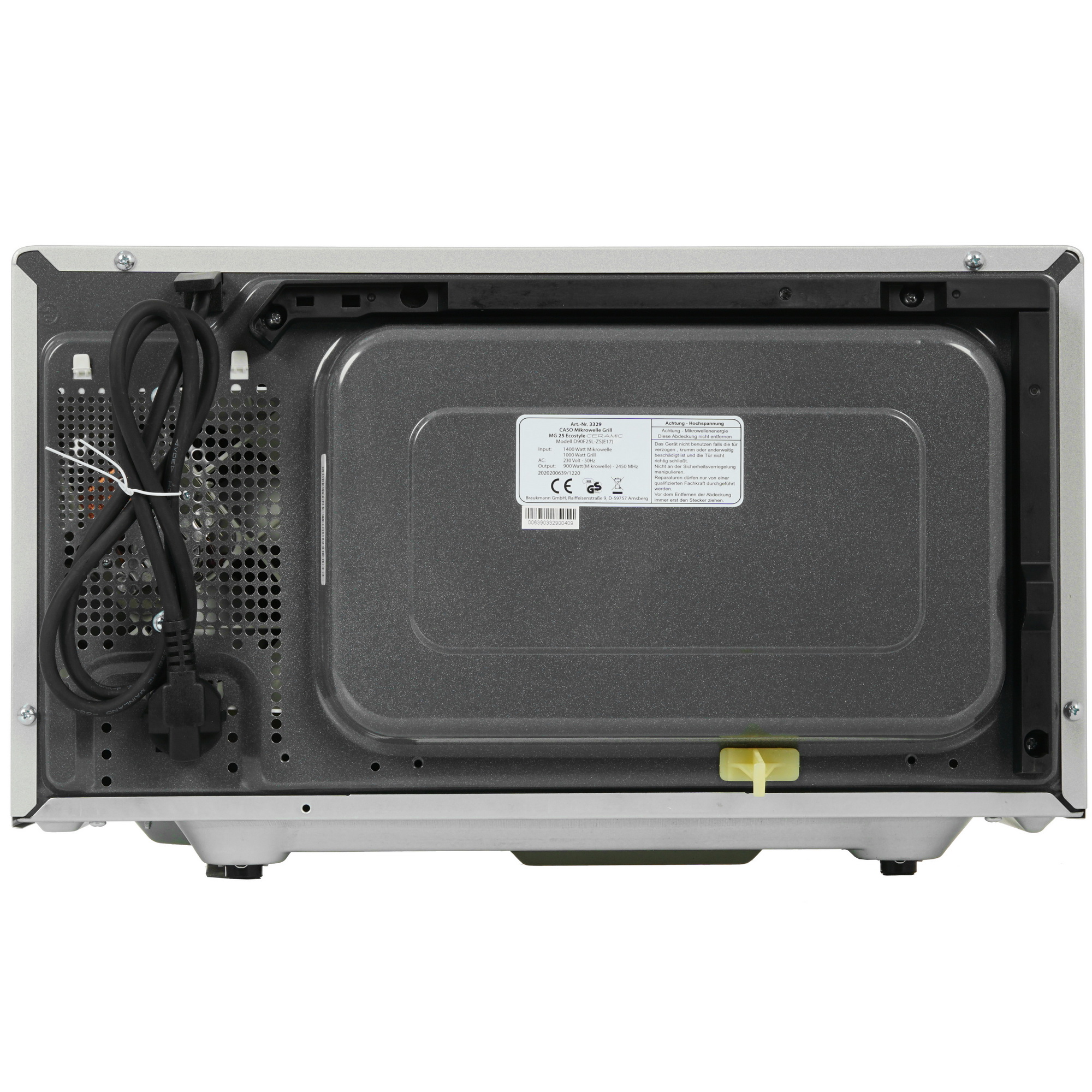 5342129 Микроволновая печь CASO MG 25 Ecostyle Ceramic серебристый STDN-0040277 - Вид №6