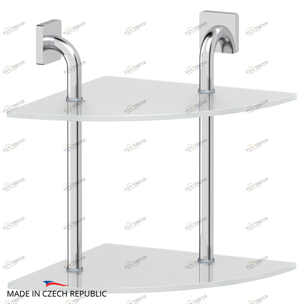 Полка 2-х ярусная угловая 30 см Ellux AVANTGARDE AVA 053 sun-id-561809