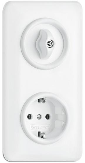 THPG Одинарная пластиковая электрическая розетка  176400  - Вид №3