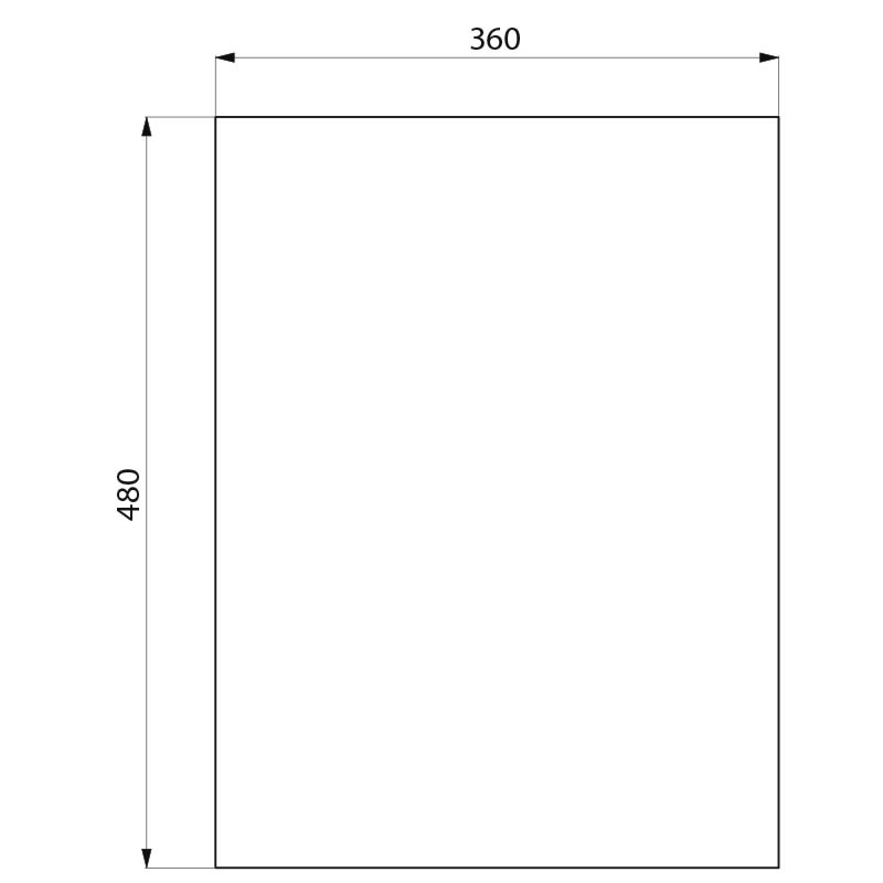 3451 Прямоугольное зеркало из стекла 360 x 480 мм DELABIE  - Вид №1