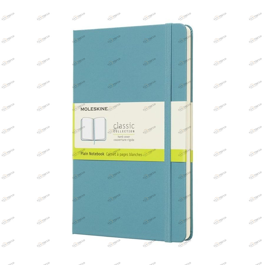 Блокнот Moleskine CLASSIC LARGE, нелинованный, голубой 1048956